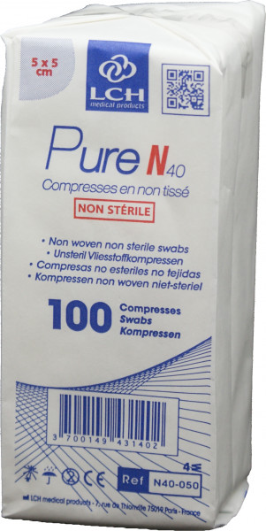 LCH Pure non-woven gaaskompres 5x5cm - N40-050