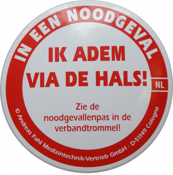 Deursticker voor noodgevallen - 90004-NL