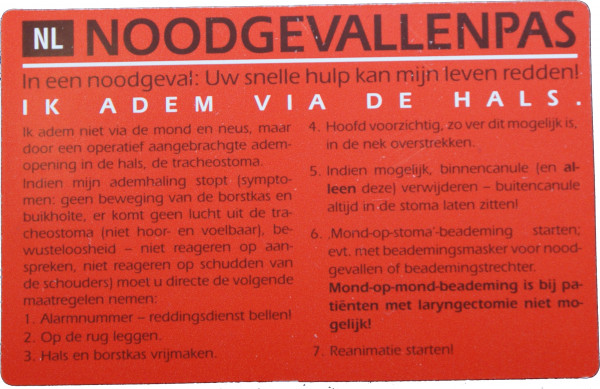 Noodgevallenkaart - 90003-NL